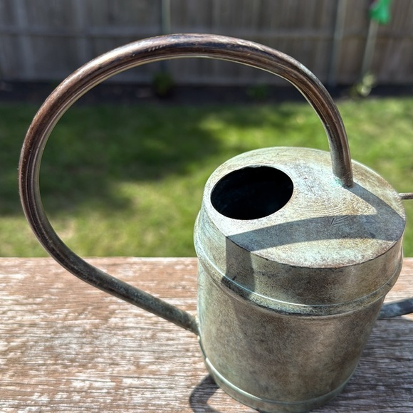 Vintage Metal Rustic Patina Watering Can - Picture 2 of 9